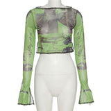 Street Printing Navel Slim T-shirt