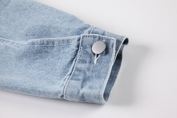 Vintage Patchwork Print Denim Jacket