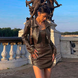 Leather Street Sexy Tube Top Dress Suit