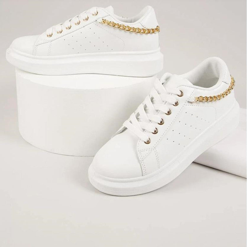 Thick Sole Metal Chain Casual Sports Sneakers