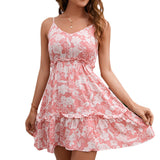 Floral Print Sexy V-Neck Sling Dress