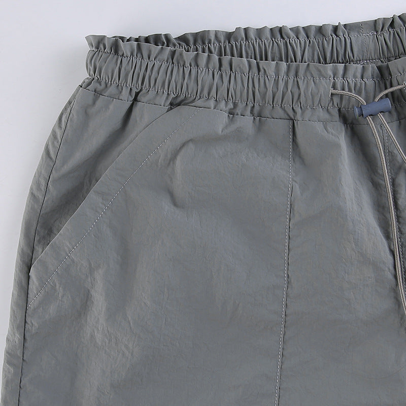 Low-rise Straight-leg Multi-pocket Overalls Pants