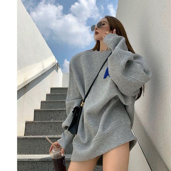 Loose Round Neck Pullover Sweatshirt