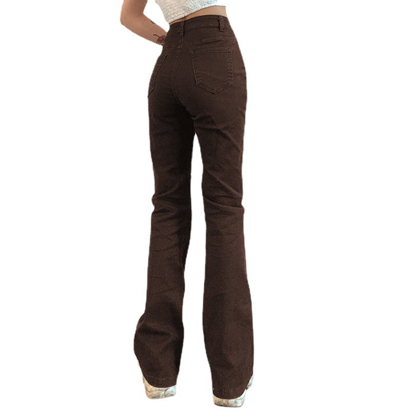 High-waisted Slim Hip Pants