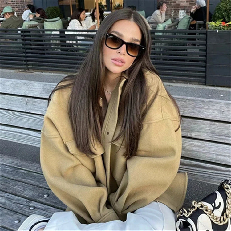 Loose Single-breasted Lapel Jacket