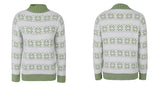 Half High Neck Christmas Snowflake Sweater