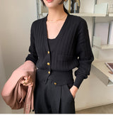 V-neck Knitted Jacket Women