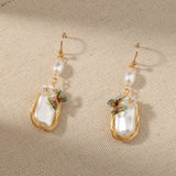 Baroque Court-style French Earrings With Pearl Butterfly Earrings