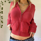 Slim Zipper Casual Hooded Sweater
