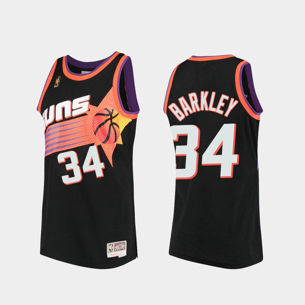 Suns #34 Charles Barkley Hardwood Classics Throwback Jersey