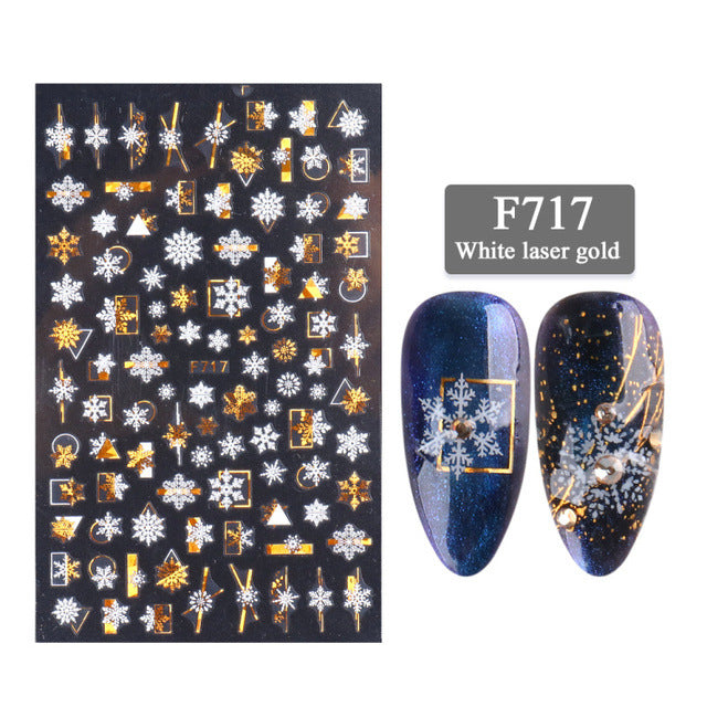 Nail Stickers 3D Christmas Series Two-color