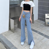 High Waist Thin Wide Leg Pants