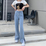 High Waist Thin Wide Leg Pants