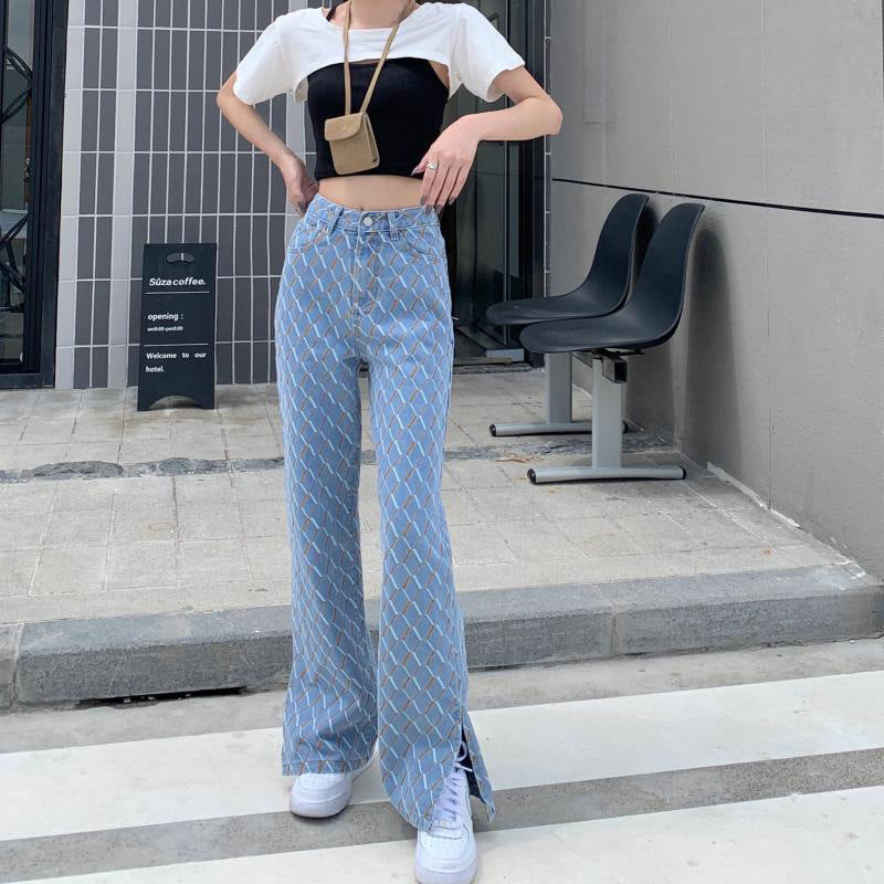 High Waist Thin Wide Leg Pants