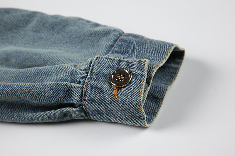 Retro Long-sleeved Denim Shirt