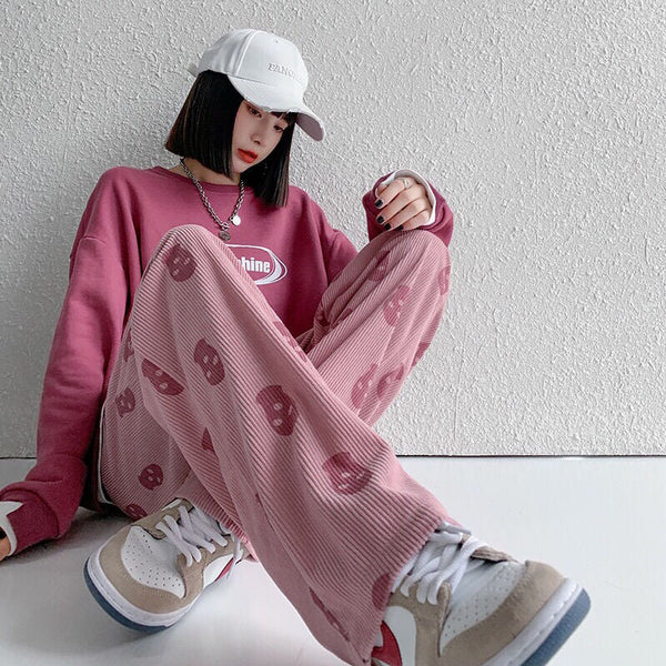 Loose Straight Corduroy Casual Pants