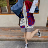 Stitching Loose Knit Sweater