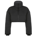 Black Short Loose Warm Padded Jacket