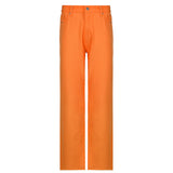 Candy Color High Waist Casual Straight Pants