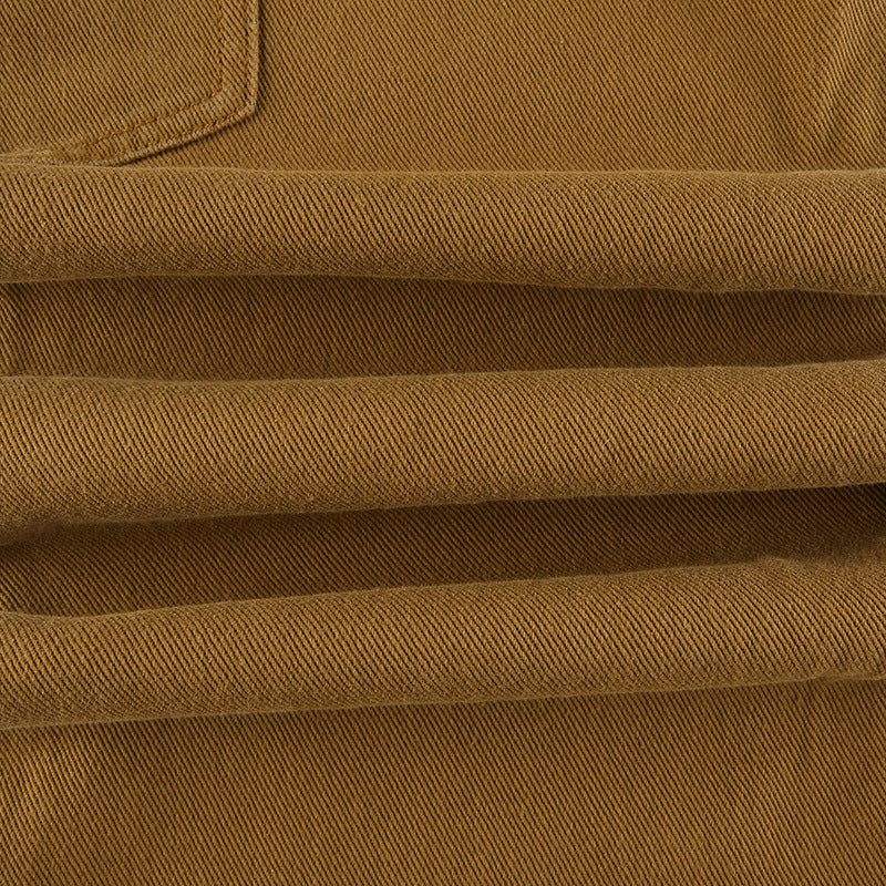 Brown High Waist Slimming Loose Straight-leg Pants