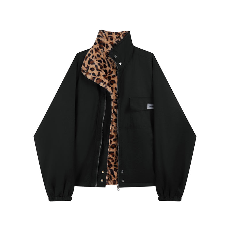 Warm Double-sided Leopard Print Jacket