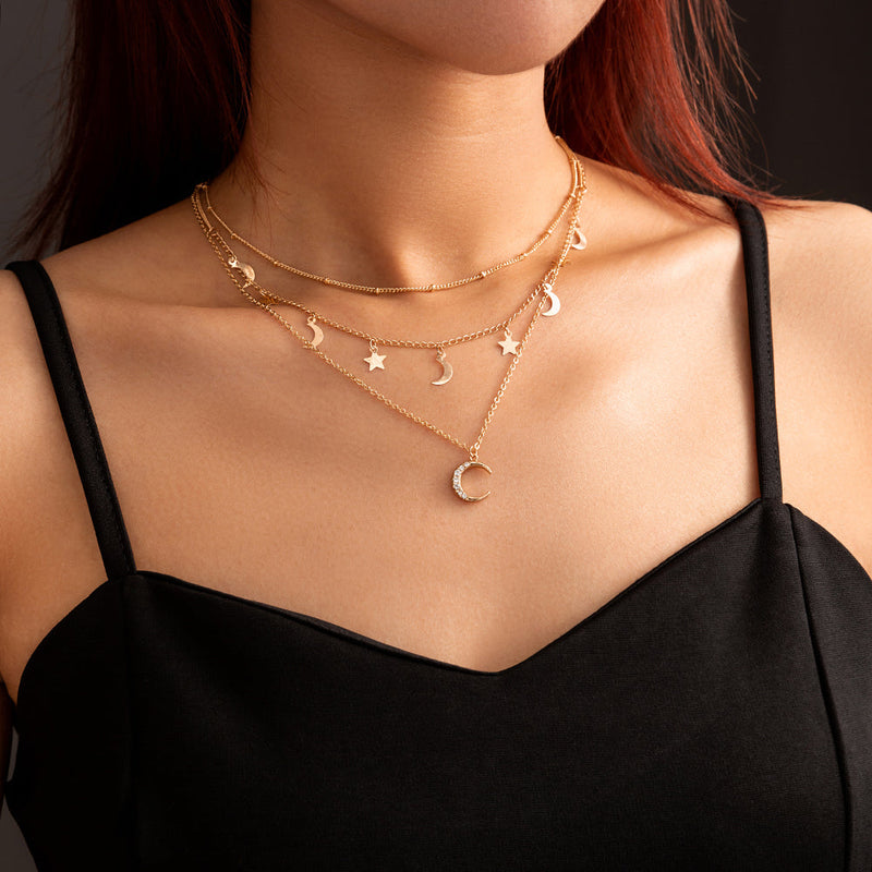 Star and Moon Necklace