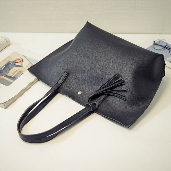 Pink Time Tassel Buckle Single Shoulder Bag