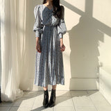 Pleated Dress With Padded Waist