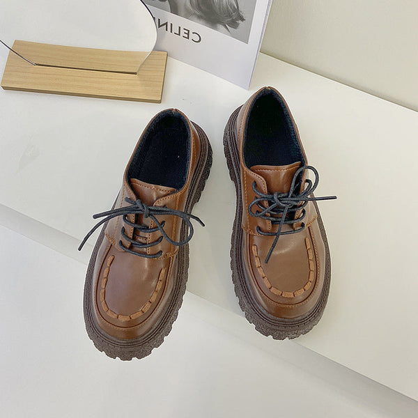 Lace Student Single Shoes Winter