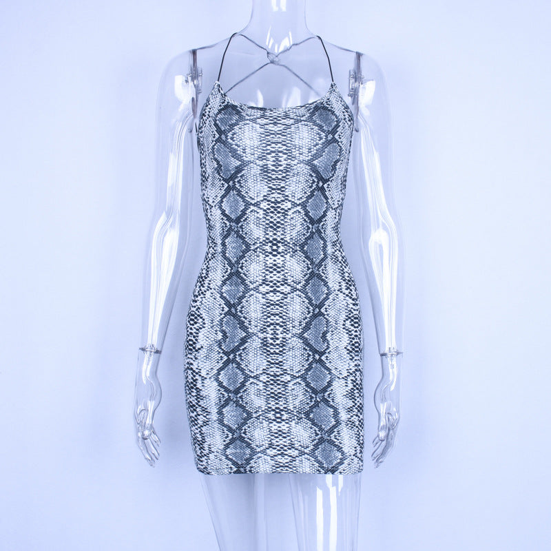 Graphic Print Sling Dress