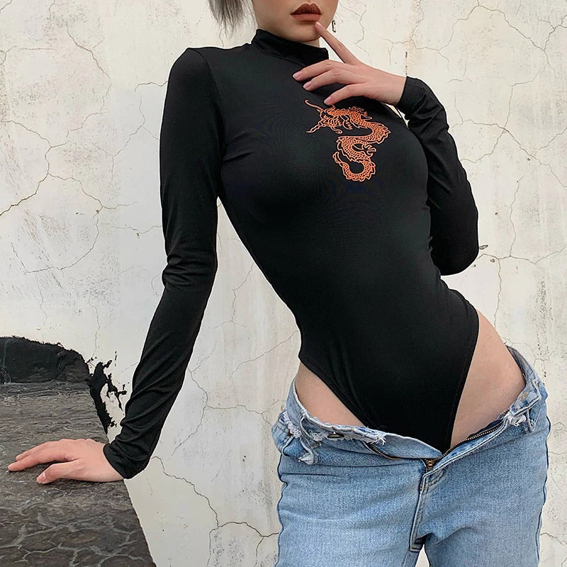 Slim-fit long-sleeved Bodysuit