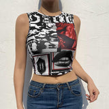 Round Neck Sleeveless Slim Tank top