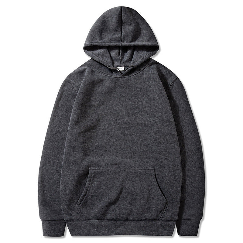 Oversized Solid Color Pullover Hoodie