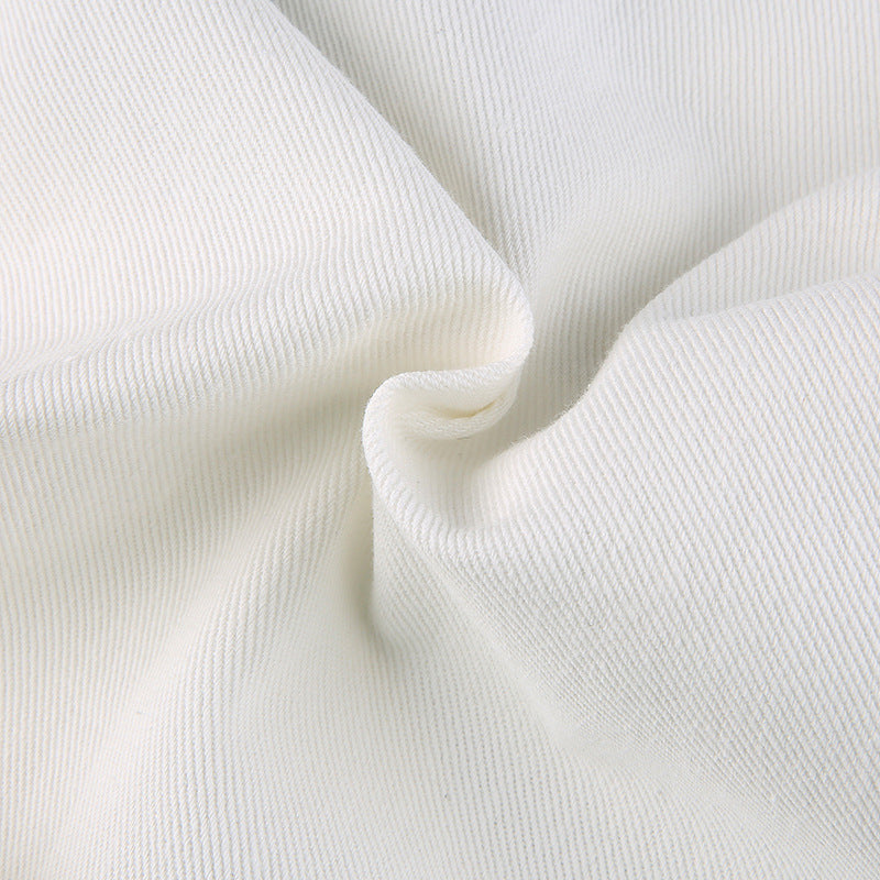 Love Print Contrast Color High-rise Jeans