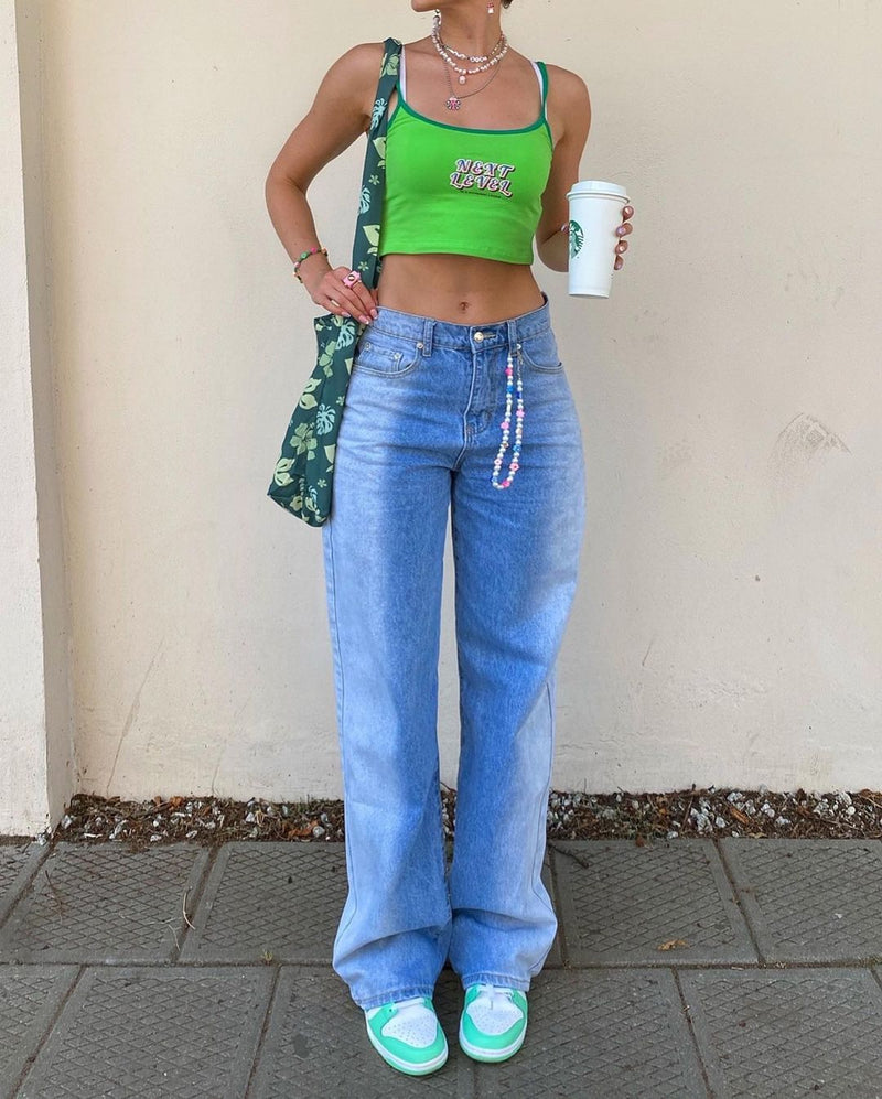 Casual Korean Style Mopping Jeans