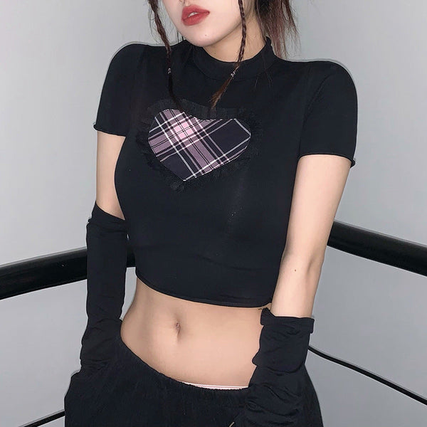 Love Funky Contrasting Color T-shirt