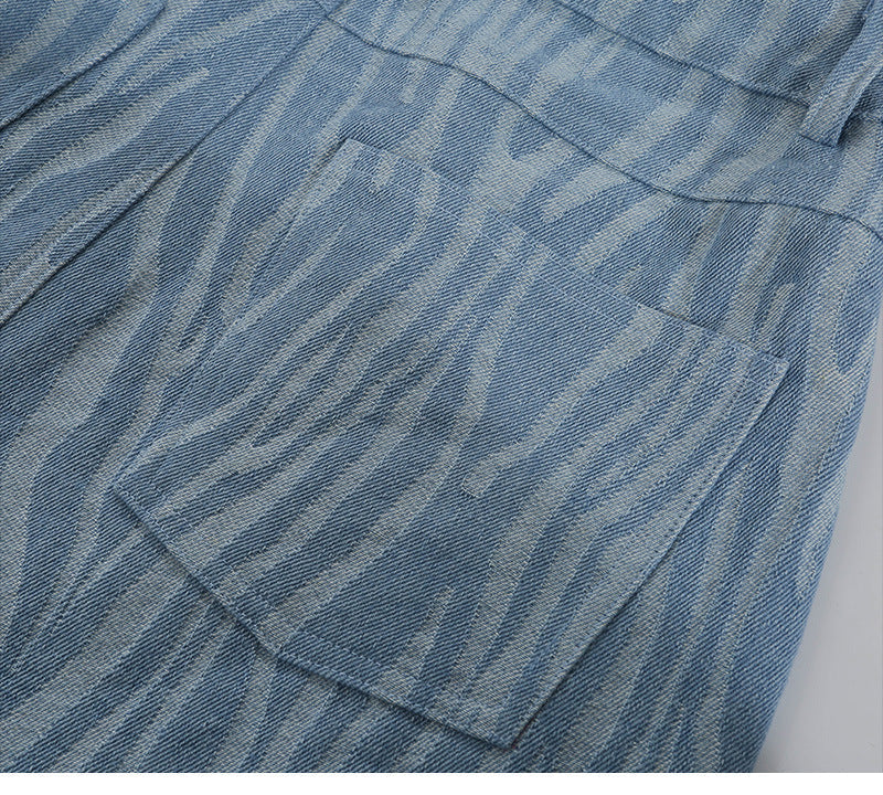 High Waist Slim Blue Jeans