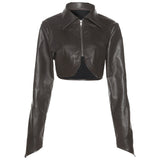 Leather Street Sexy Tube Top Dress Suit