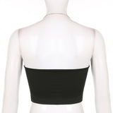 Corset V-Neck Hot Girl Cutout Cropped Navel Top