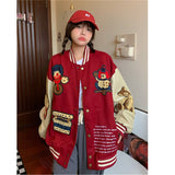 Harajuku Embroidery All-match Student Coat