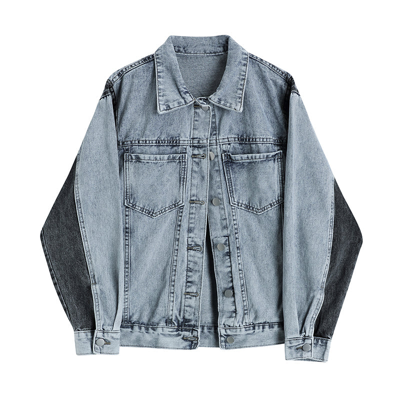 Contrast Color Stitching Denim Jacket