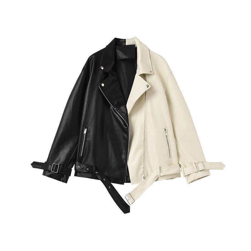 Black & White Leather Jacket