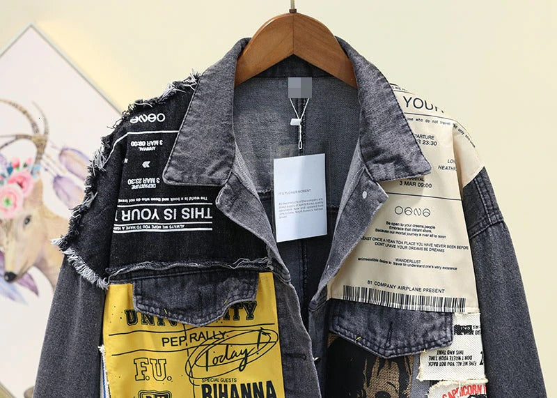 Patchwork denim jacket