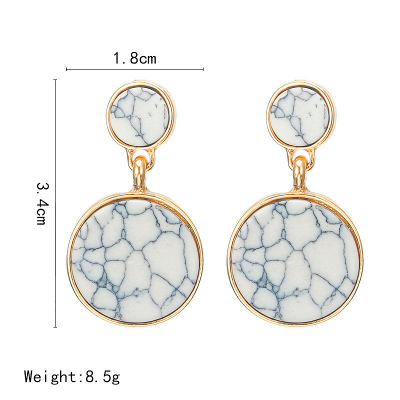 Marble Geometric Earrings