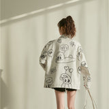 Full-print Lamb Cashmere Velvet Jacket