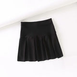 High Waist Elastic Pleated Skirt
