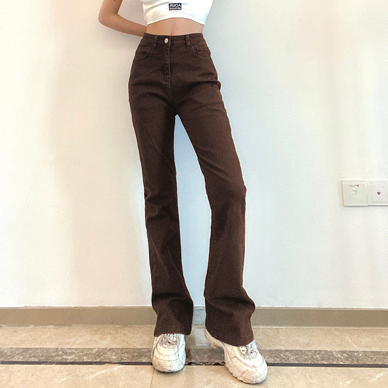 High-waisted Slim Hip Pants