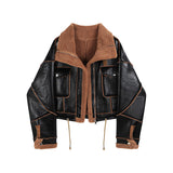 Lamb Wool Motorcycle Jacket