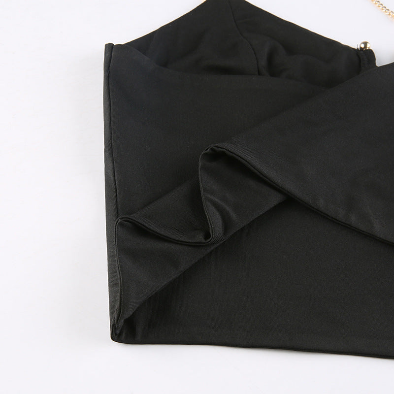 Corset V-Neck Hot Girl Cutout Cropped Navel Top