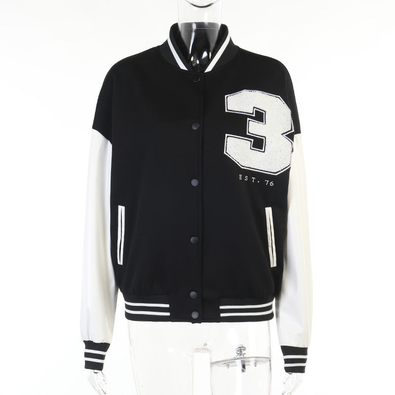 PU Stitching Baseball Jacket